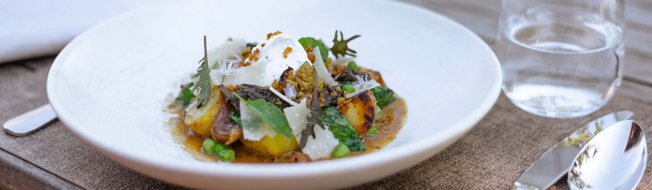Poached Eggs with Garden Vegetables