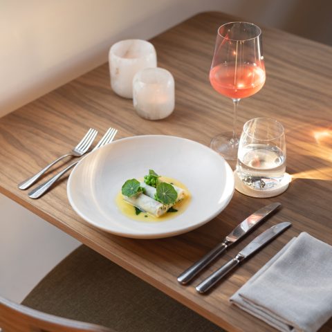 Kohlrabi Cannelloni with Fish/Prawn Mousse