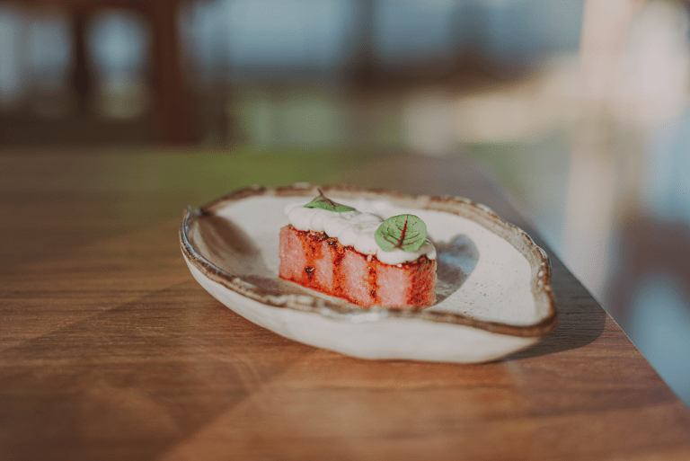 Watermelon Snack with Whipped Feta & Gaia Crunchy Chilli Oil